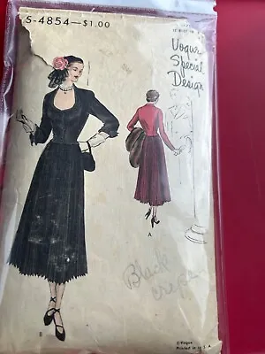 Vintage Vogue 1940's Special Design 4854 Stylish Jacket Blouse & Skirt Sz 14 • $49.99