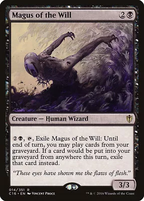 Magus Of The Will Commander 2016 NM Black Rare MAGIC GATHERING CARD ABUGames • $1.24