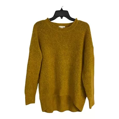 H & M Womens Sweater Size Small Oversized Soft Gold Marled Wool Blend Normcore • $22.60