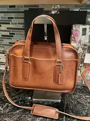 Coach Vintage Skinny Flight Bag Weekender Briefcase 9706 NYC British Tan • $499.99