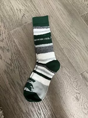 Michigan State Spartan Men’s Mountain Stripe Socks  - High Quality Free Shipping • $9.99