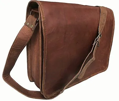 Men's Genuine Vintage Brown Leather Messenger Bag Briefcase Shoulder Laptop Bag • $84.26