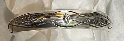 Gorgeous Vintage Native American Navajo W. Tracy Sterling Bangle Bracelet #1 • $125