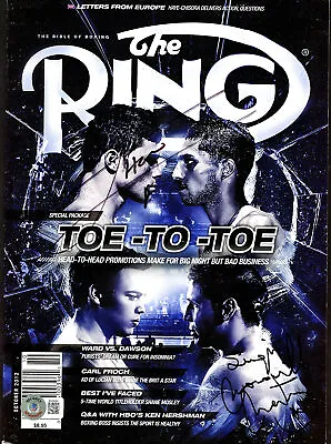 Julio Cesar Chavez Jr. & Sergio Martinez Autographed Ring Magazine Beckett • $89