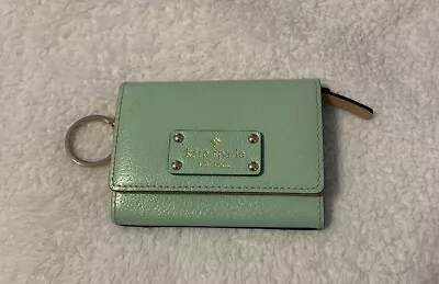 Kate Spade Darla Mini Wallet/ID Keychain Mint Green Gently Used • $22