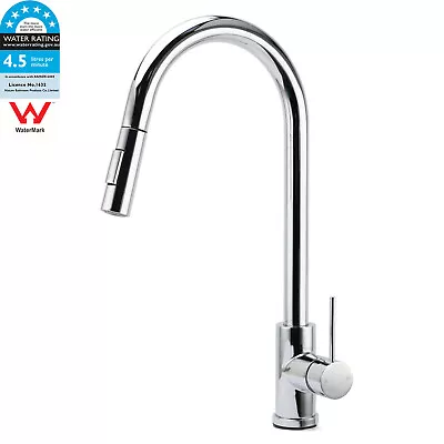 WELS Chrome 2 Modes Spray Pull Out Kitchen Swivel Faucet Sink Tap Laundry Mixer • $82.99