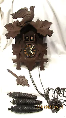 Vintage Cuckoo Clock Mfg German Black Forest Cuckoo Clock • $79.99