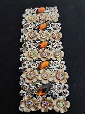 Retired Premier Designs Jewelry FLORAL AFFAIR Stretch Bracelet New In Box • $15