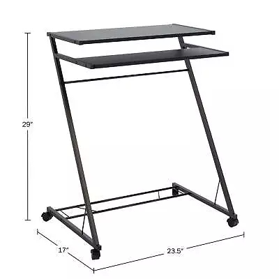 Rolling Laptop Cart With Casters For Mobility (Black) • $34.05