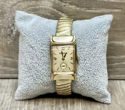 Vintage Bulova President 10k Gold Filled Watch W/ Stretch Band (CP1008536) • $32
