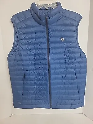 Mountain Hardwear Men's Mt Eyak/2 Vest Blue Horizon  600-Down Fill Puffer Medium • $110