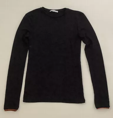 Zara Womens Black Glitter Crewneck Long Sleeve Knit Top Size S • $23