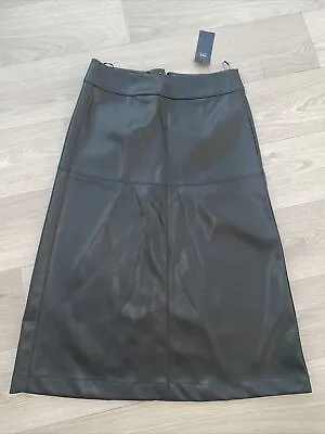 Bnwt Marks And Spencer Long Leather Look Skirt Size 10 • £25