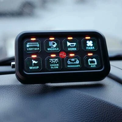 $164.99 • Buy 8 Gang Switch Panel On-Off Blue LED Touch Control Relay Truck Car Boat Marine AU