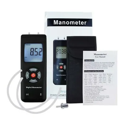 $38.29 • Buy MAN-45 Digital Manometer Pressure Gauge High-Precision Differential Vacuum Gauge