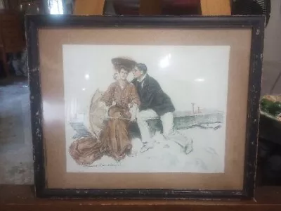 Framed Howard Chandler Christy Print Circa 1904 17 1/2  X 21 1/2  Framed • £38.55