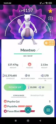 Pokemon Mewtwo LV40 3moveset (Psystrike) In 2018 - TRA'DE GO - Description • $22