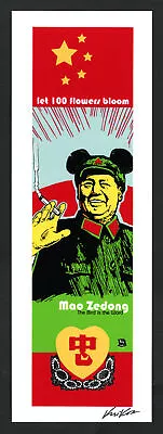 Frank Kozik SIGNED 4x11 Mao Zedong Bird Is The Word Skateboard Print AUTOGRAPHED • $140