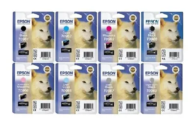 8 X Original Ink Epson Stylus Photo R2880/T0961 T0962 T0963 T0965 -T0969 Ink • $140.58