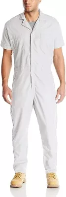 Red Kap Speedsuit White Short Sleeve  Men's Zip-Front Work Coverall Action Back • $23.82