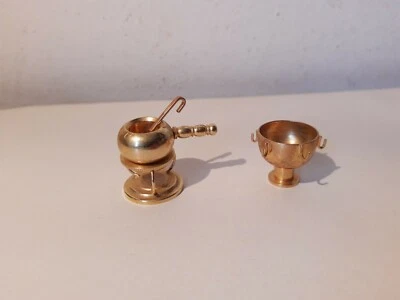 $12.99 • Buy Vintage Mexican Dollhouse Miniature Cookware Fondue Tureen Metal