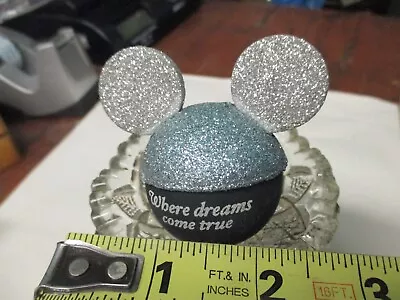 Disney Mickey Mouse Blue Silver Glitter Ears Antenna Ball Pencil Topper Dreams • $14.14