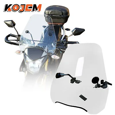 $57.20 • Buy Motorcycle Scooter Windshield Windscreen For Harley Honda Suzuki Yamaha Cruiser