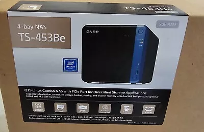 QNAP TS-453B (16TB) With 4 X 4TB HDMI USB 3.0 Dual RJ45 RAM Upgraded To 16GB • £200