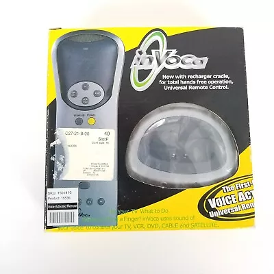 Invoca Voice Activated Universal Remote Control 4 In 1 Rechargeable Circa 2000 • $14.94