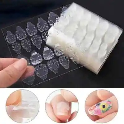 120 Pieces Adhesive Tabs Super Sticky Fake Nails Transparent Glue Sticker (F14)* • £1.99