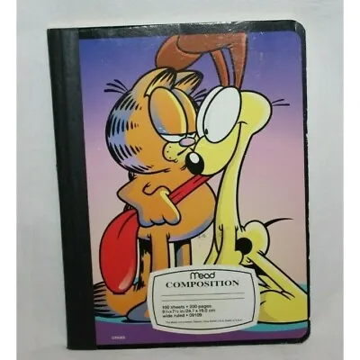 Vintage Garfield Cat Dog Mead Notebook Composition School Writing Wide Ruled CP • $2.66