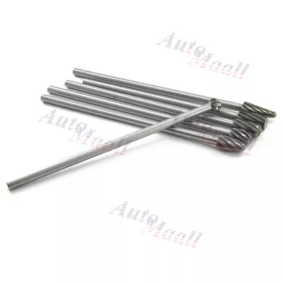 6pcs Rotary File Cut Burr 1/4  Carbide Burs Metal Marble Jade Bone Drill Bit Set • $22.97