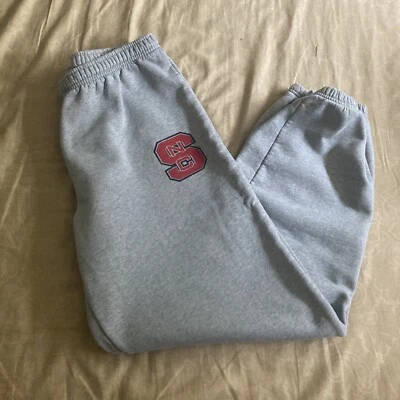 $29.99 • Buy Adidas NC State Wolfpack Sweatpants Jogger Pants Gray LARGE Football Basketball