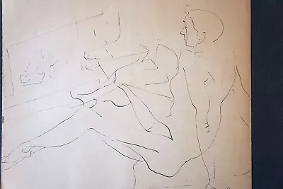 Large Original Ink Drawing Mark Tobey Pencil Signed Dated 1933 Figurative • $1600