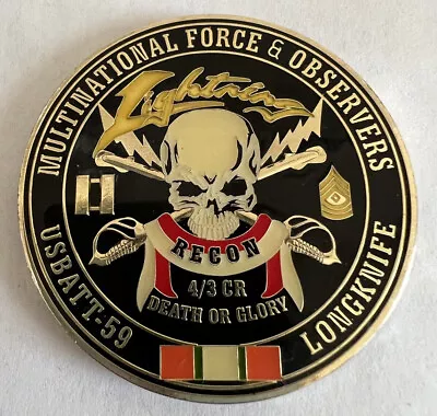 Longknife Multinational Force And Observers 4/3 CR USBATT 59 Challenge Coin • $49.99