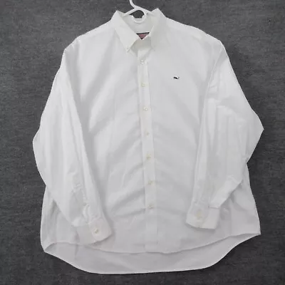 Vineyard Vines Shirt Mens XL White Button Whale Shirt Cotton Long Sleeve • $24.99