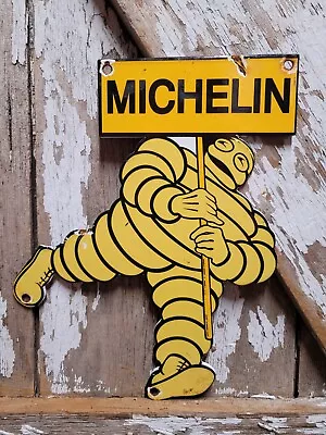 Vintage Michelin Man Porcelain Sign Tire Auto Parts Service Supply Advertising • $139.43