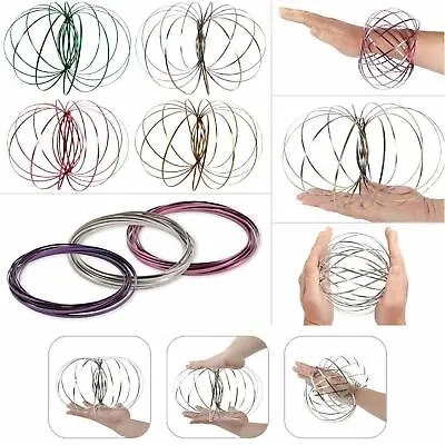 £2.49 • Buy Rainbow Magic Flow Ring Toys Kinetic Spring Infinity Arm Slinky Juggle Dance UK