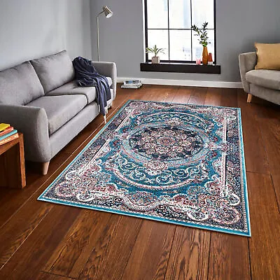 Large Traditional Area Rugs Living Room Bedroom Carpet Hallway Runner Floor Mats • £14.65