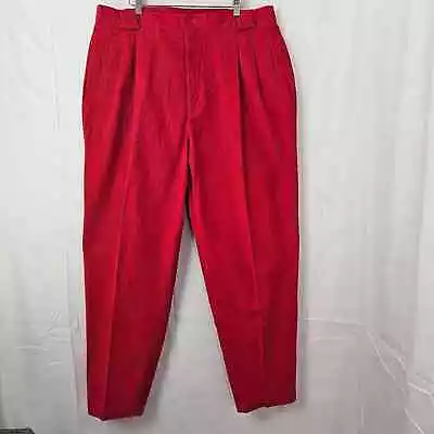 Cabin Creek Pants Womens Plus 20w Corduroy Trousers Career Button Ankle Boho Red • $19.95