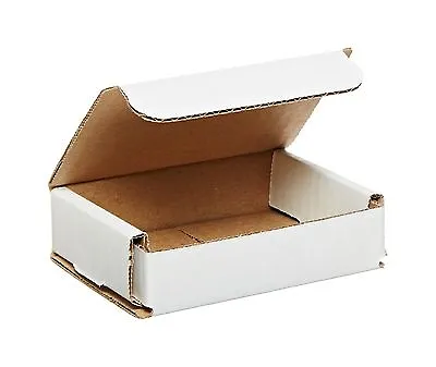 50 - 4x3x1 Small White Corrugated Cardboard Packaging Shipping Mailing Box Boxes • $23.58