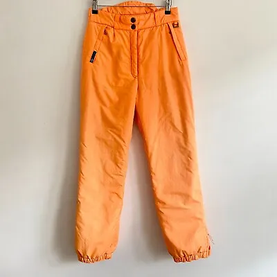 Vintage 80s 90s T.O.P.S. Orange Padded Ski Pants Size 10 Retro Snow Entrant • $49.90