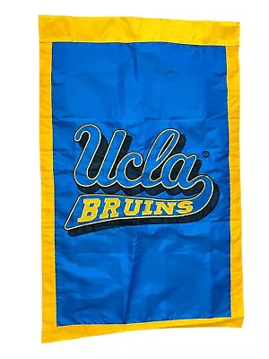 UCLA Bruins Banner Yard Flag Embroidered Blue Yellow Double Sided 43x27 • $29.99