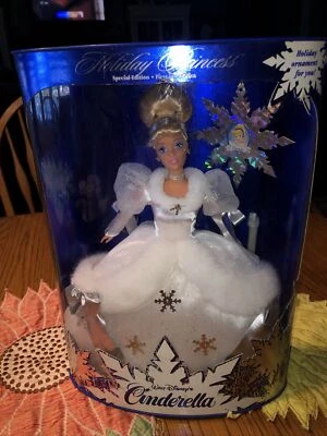 $10 • Buy 1996 Holiday Princess Walt Disney Cinderella Barbie Doll Mattel NEW NRFB