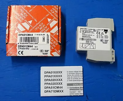 New Carlo Gavazzi 3-phase Voltage Monitoring Relay DPA51CM44 – 208 To 480 Volts  • $149