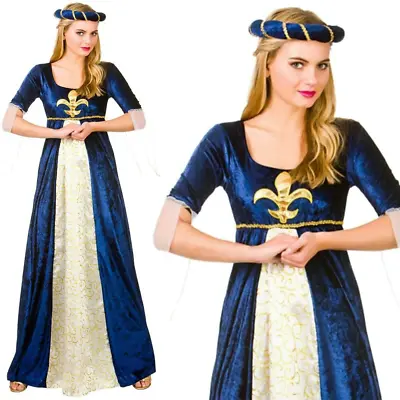 Medieval Maiden Ladies Outfit Fancy Dress Costume Maid Marion Tudor New • £22.99