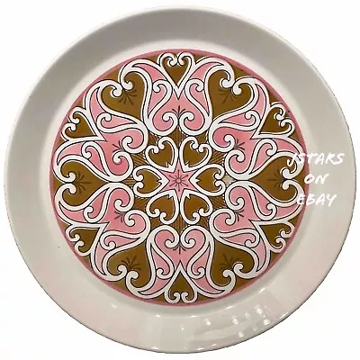 1970s MIKASA DUPLEX PINK SCROLL 2523 BEN SEIBEL GREEN JAPAN PLATE SET (8) PLATES • $499.99