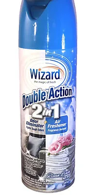 Wizard 2 In 1 Smoke Odor Eliminator-Air Freshener-Cigarette-Clean Linen 12 OZ • $8.88