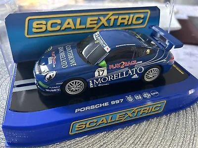 SCALEXTRIC PORSCHE 997 RACING TEAM MORELLATO No 17 C2900 NEW IN BOX • £39.95