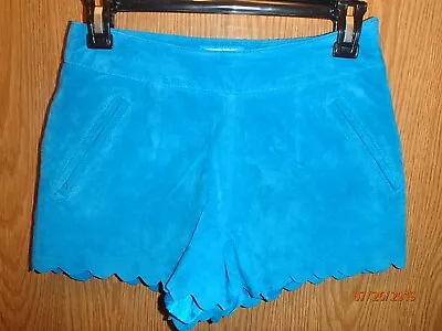 Nwt I Love H81 Leather Turquoise Shorts Sz 25 • $9.95